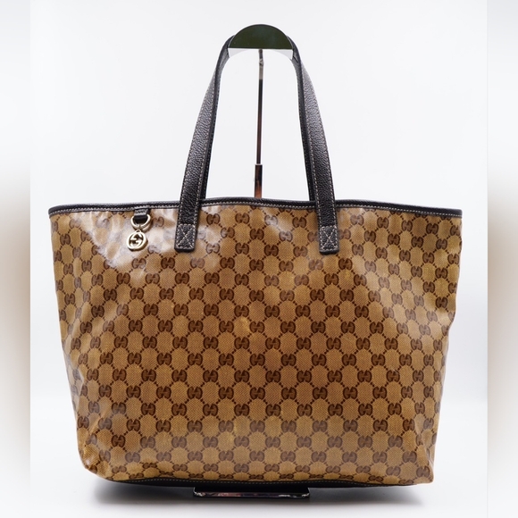 AX40❤️ Gucci GG Crystal Coated Canvas tote - Picture 1 of 13